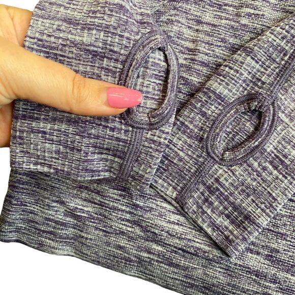 Lululemon Swiftly Tech Long Sleeve Crew Size 4 Space Dye Heathered Purple Fog - Picture 9 of 9